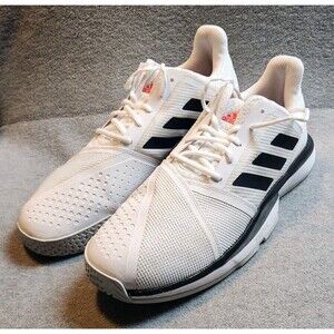 Adidas CourtJam Bounce Men's Tennis Shoes White Racket Adiwear EE4320  Size 14
